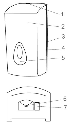 Конструкция дозатора жидкого мыла BXG ASD-5018C